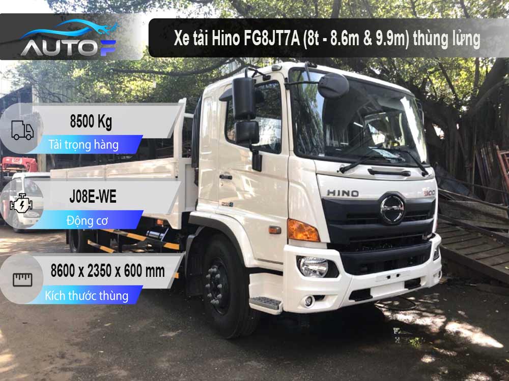 Xe tải Hino FG8JT7A (8t - 8.6m & 9.9m) thùng lửng